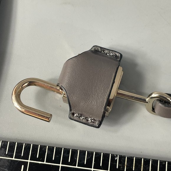 V 73 Gold-tone Lock with Gray Case and Hanging Strap - Picture 4 of 10